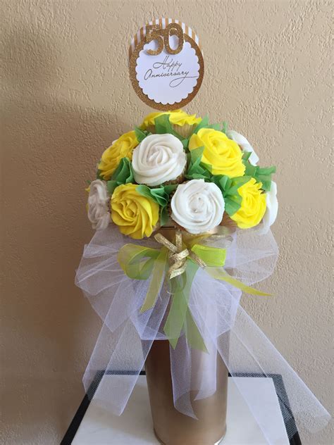 See more ideas about 50th anniversary, 50th wedding anniversary party, anniversary. Cupcake bouquet for 50th wedding anniversary | 50th ...