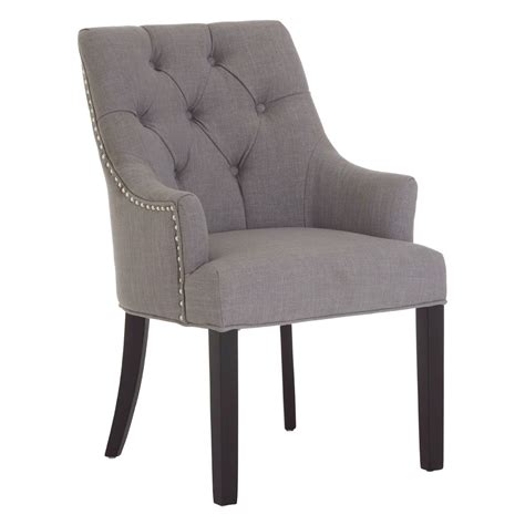 Dining chairs don't typically have arms. Grey Low Arm Dining Chair