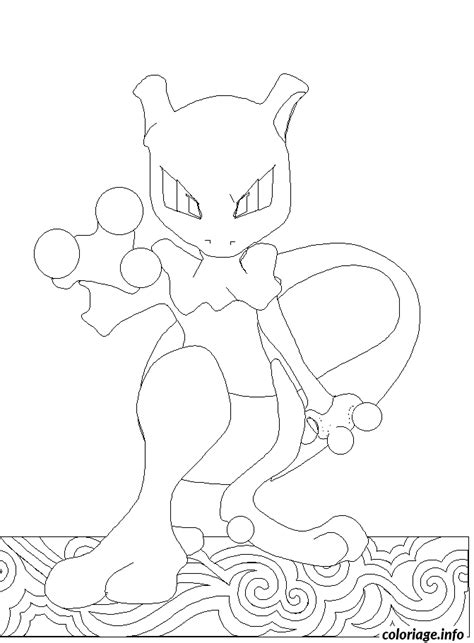 Mewtwo fue creado por manipulación genética. Coloriage Pokemon 150 Mewtwo Bis Dessin Pokemon à imprimer