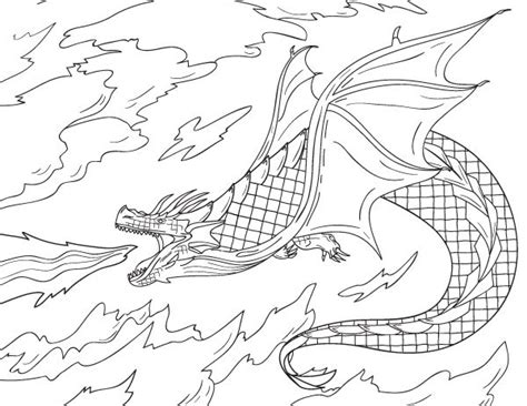 Dragon coloring pages for kids scary print evil adults detailed. Free printable fire-breathing dragon coloring page ...