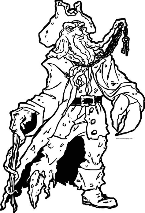 Check out some of our favorite pirates of the caribbean coloring pages. Pirates Of The Caribbean Man Character Dave Jones Walking ...