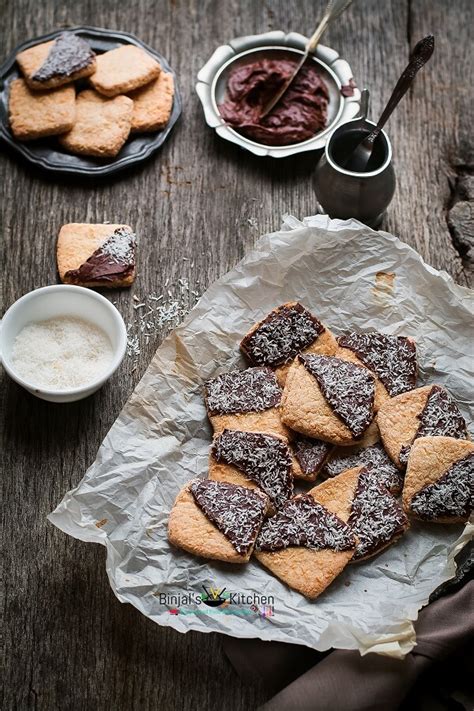 This oatmeal coconut cookies without eggs is very easy to bake, even novice bakers can get it right. Eggless Chocolate Frosted Coconut Cookies - Binjal's VEG Kitchen