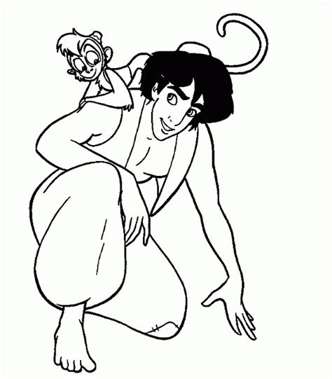 Check aladdin for more colouring pages. Aladdin e Abu disegni da colorare gratis - disegni da ...