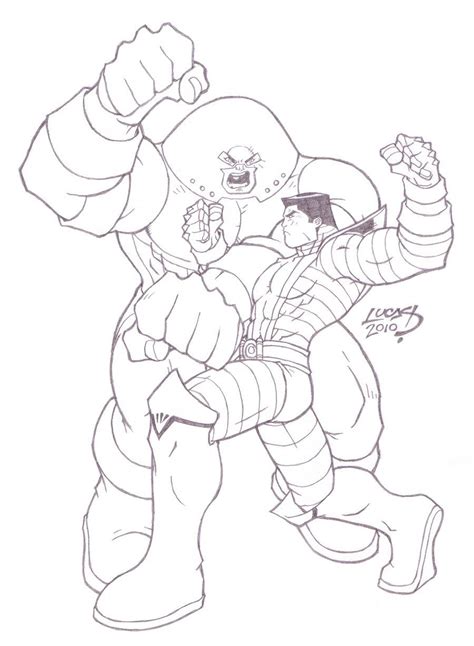 Lego ninjago coloring pages to improve your kid's coloring skill. Colossus Vs Juggernaut Coloring Sketch Coloring Page ...