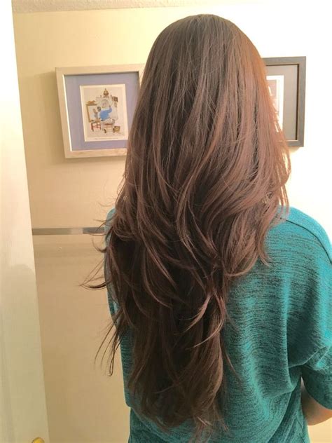 Layered hair is a beautiful way to add volume and style to your tresses. Layered Long Hair V Shape in 2021 | Long hair styles, Long ...