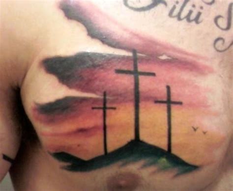 3 nail cross tattoo meaning. 3 Cross Neck Tattoos For Men - Best Tattoo Ideas