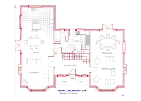 Llustrations of traditional irish cottage plans dating back to the 1700's. Dorm072-GFLR.jpg (1260×909) | Irish house plans, House plans, Floor plans