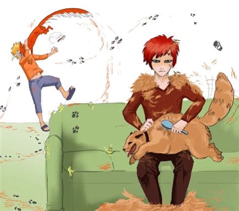 Oh poor Gaara :D. And Naruto and Kurama is cute ...