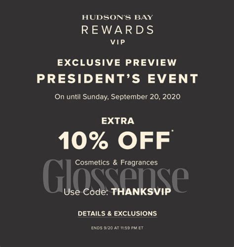 HUDSON'S BAY CANADA: President's Event; Save 10% Off ...