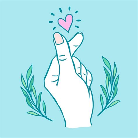 12 impressionnant de main coeur dessin image : Coeur De Doigt Dessiné à La Main | Vecteur Gratuite
