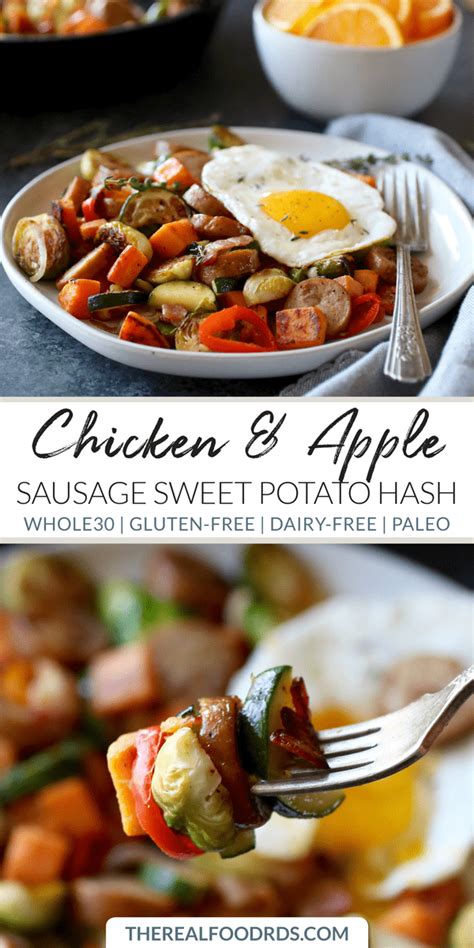 🍎 🥭want a little sweetness? Chicken & Apple Sausage Sweet Potato Hash | whole30 breakfast | gluten-free breakfast | dairy ...