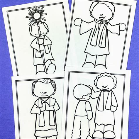 Saint maximilian kolbe coloring page. Priest Coloring Pages for Catholic Kids - No Prep, Just ...