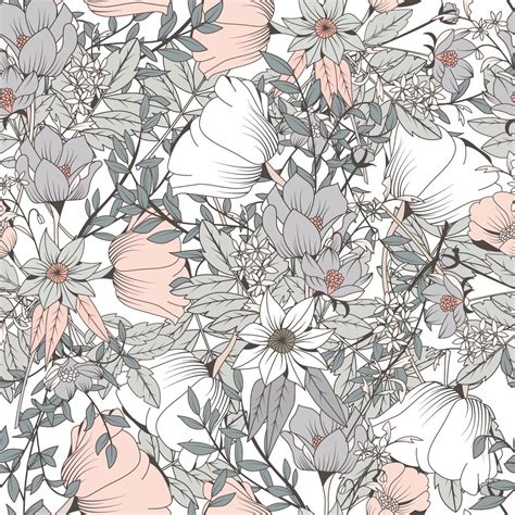 Maybe you would like to learn more about one of these? Grey flowers Removable Wallpaper Mural Floral Peel & Stick ...