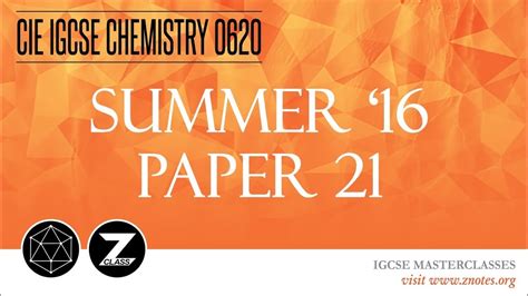 Usually, after completing all material from grade 7 to grade 10, students are required to take the igcse test, and students will look up cambridge igcse malay past year papers. CIE IGCSE Chemistry 0620 | S16 P21 | Solved Past Paper ...