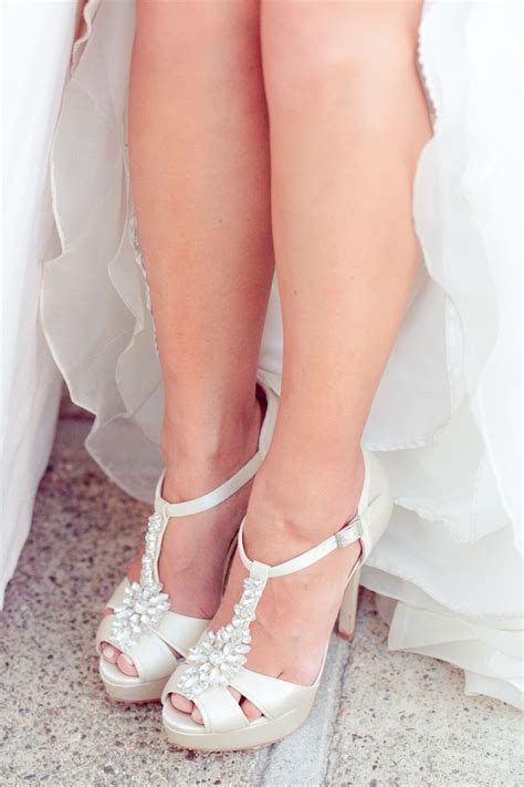 Your shoe straps stock images are ready. White Ankle Strap Bridal Shoes