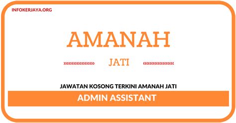 Sila klik button lihat penuh untuk maklumat lanjut. Jawatan Kosong Terkini Admin Assistant Di Amanah Jati ...