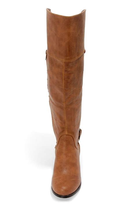 Shoes are finished with a ridged sole and a side zipper for easy on and off. Not Rated Frontline Tan Studded Knee High Riding Boots ...