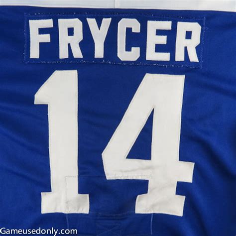 Fryčer started his national hockey league career with the quebec nordiques in 1981, he also played for the toronto maple leafs, detroit red wings, and edmonton oilers. Miroslav Frycer Toronto Maple Leafs Game Worn Jersey ...