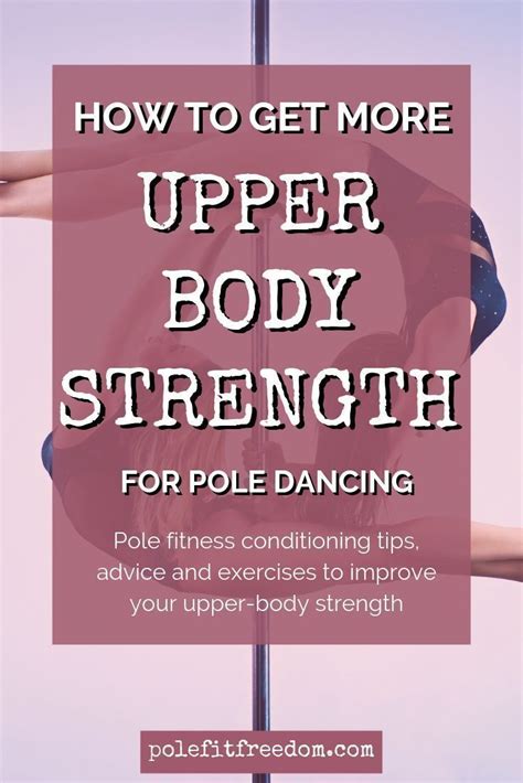 Increasing upper body strength involves performing some heavy weighted workouts targeted at muscles the upper body is used in performing everyday activities so, improving its strength should be an essential part of your workout. Tips for Pole Dancers to get more upper body strength ...