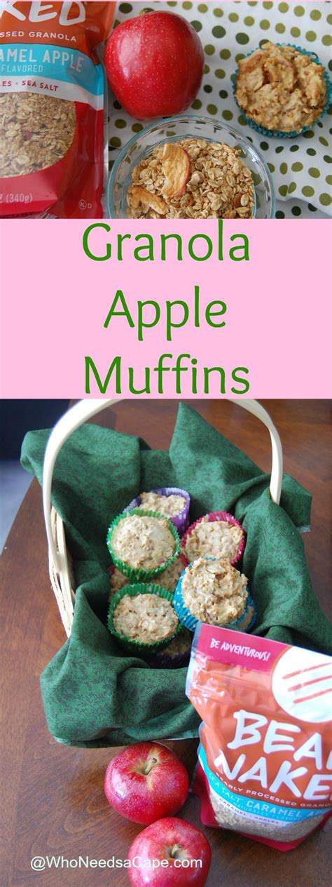 What's more, unlike usual muffin, these taste good cold and old (well a day or two) as well. Granola Apple Muffins - Who Needs A Cape?