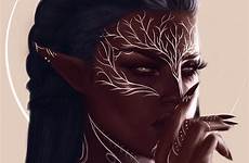elfe elf dahlia elves elfa cheveux maquillage occulte rituele blancs tatouages bleus fantastique fantaisie femmes ixchel diosa visage fae negras