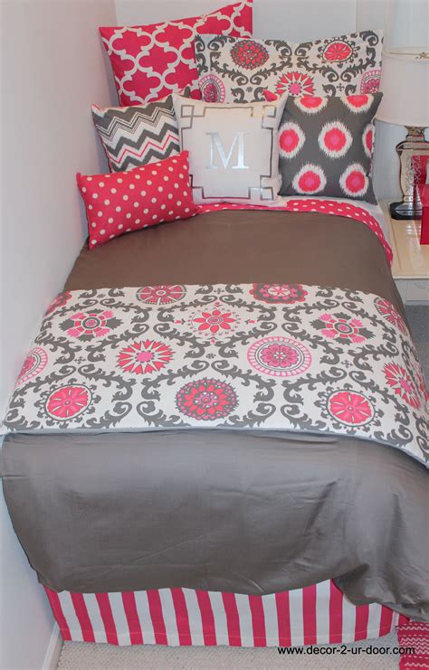 Dreamstime is the world`s largest stock photography community. pink + grey dorm bedding | Dorm bedding, Girls dorm room ...