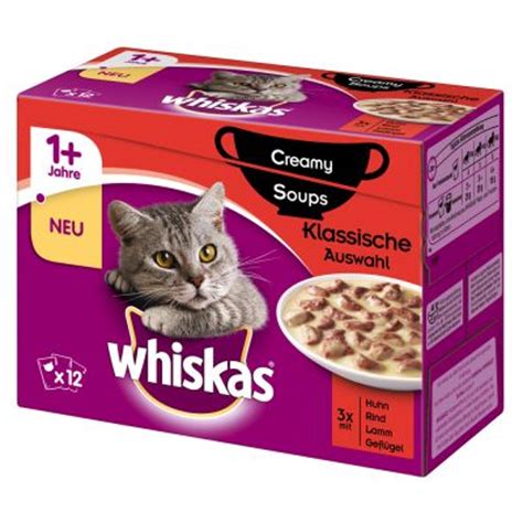 Added to basket load to card add to basket. Whiskas 1+ Creamy Soup | Great deals at zooplus.ie!