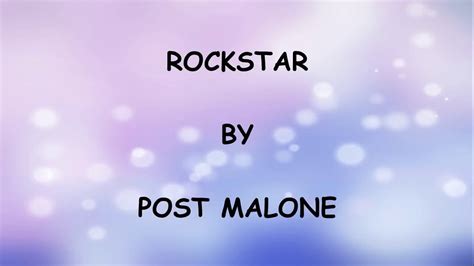 C# man, i feel just like a rockstar (star) b# ayy, ayy, all my brothers got that gas. ROCKSTAR LYRICS - Post Malone - YouTube