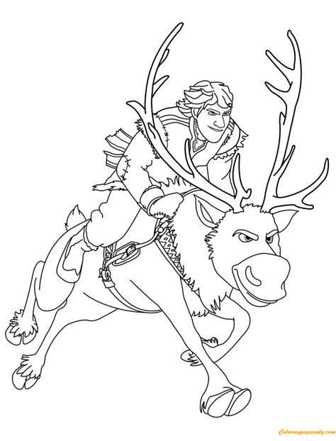 You can now print this beautiful lizard bruni from frozen 2 coloring page or color online for free. Kristoff And Sven Coloring Pages - Cartoons Coloring Pages ...