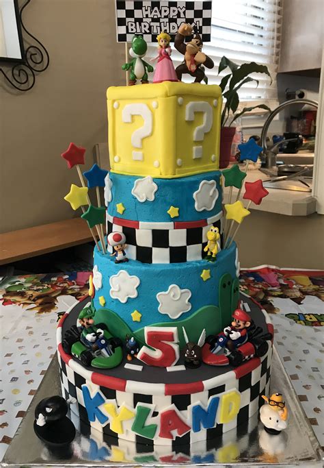 Mario kart birthday cake by harpinhaley on cakecentral.com. Mario Kart Birthday Cake MARIO Cake | Cake, Mario kart ...