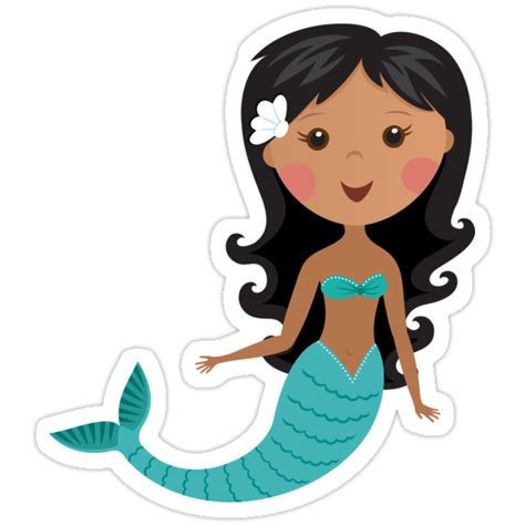 Maybe you would like to learn more about one of these? "Cute african american cartoon mermaid stickers" Stickers ...