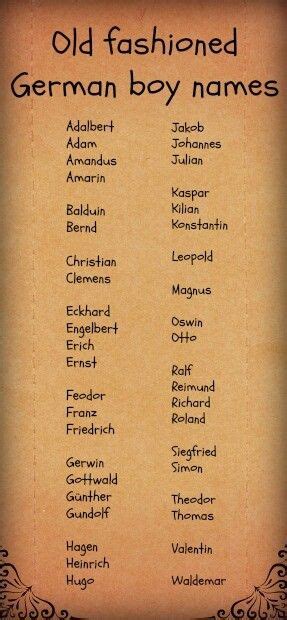 German cat names for your cute kitten, unique cat names for your german origin male or female cats, page 1. Old fashioned german boy names | Finding character names ...