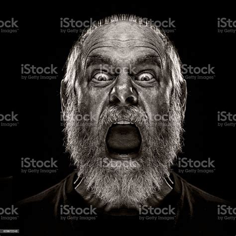 Man Screaming And Looking Terrified Stock Photo - Download Image Now ...