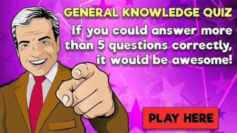Our online science trivia quizzes can be adapted to suit your requirements for taking some of the top science quizzes. General Knowledge Quiz - YouTube