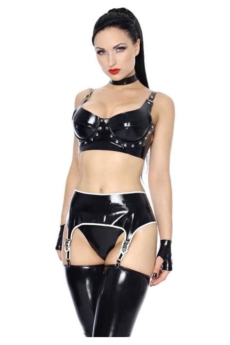 A belt on the 1 end of things is. Rear Buckle Latex Rubber Suspender Belt