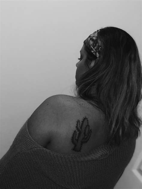 Tribal tattoos originate from ancient times and had deep meaning. Cactus shoulder blade tattoo gray and black. Southern ...