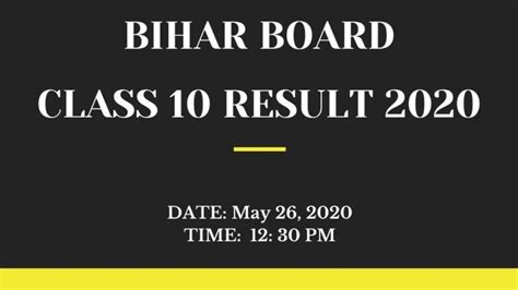 10th class is also called matric part 2. Bihar Board 10th Result 2020 to be out today @ 12:30 pm ...
