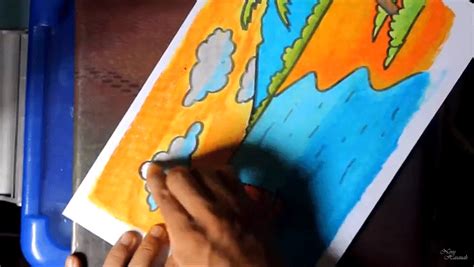 Lukisan pemandangan alam yang mudah digambar lukisan pemandangan pantai cantik sedunia pasti anda tak merasa kesulitan lagi untuk menggambar pemandangan laut, baik ketika. Pantai Gambar Pemandangan Yang Mudah Digambar Beserta ...