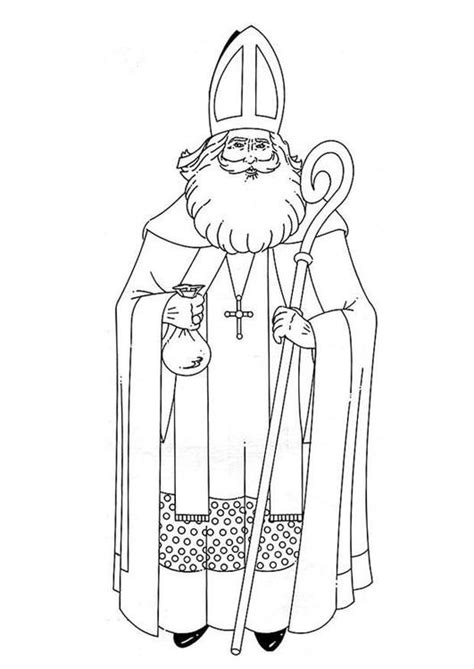 We hope your children and students will enjoy coloring and cutting out these. Coloring page Saint Nicholas - coloring picture Saint ...