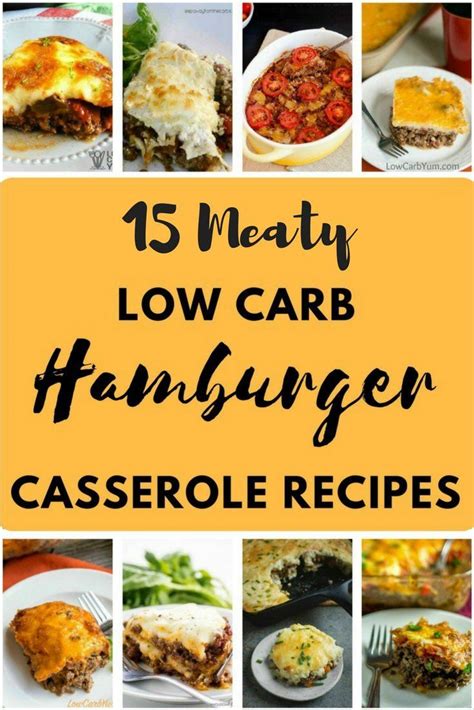 Why diabetic meal planning is important for diabetes type 1 patients? 15 Meaty Low Carb Hamburger Casserole Recipe that are ...