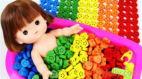 Whether you want a classic style baby doll or a doll for bath time play! Smiley Candy Baby Doll Bath Time Learn Colors for KID ...