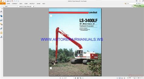 John deere 325 skid steer belt diagram wordpress com. Link Belt LS 3400LF Series II Hydraulic Excavator Shop Manual | Auto Repair Manual Forum - Heavy ...