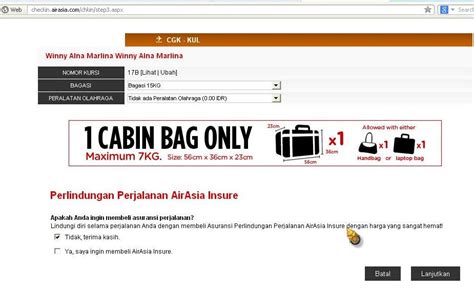 For more information and source, see on this link : Tips Cara Web Check in Air Asia - Winny Marlina