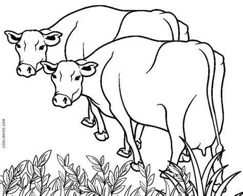 Cow and a sheep in farm. Free Printable Cow Coloring Pages For Kids