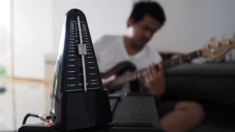 Mechanical metronomes often use a physical bell, while digital variants will employ an alternative pitched sound or louder tick for the downbeat. Maximise Your Guitar Practice - The Metronome