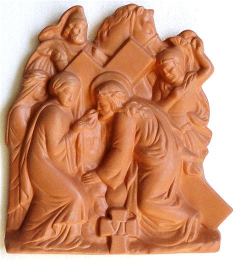 Via crucis completa in 15 stazioni resina argentata. Via Crucis in Terracotta 15 Stazioni