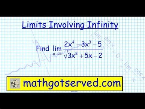 Limit in math is a term. CU2L2a Limits Involving infinity 2 2 | Fun math