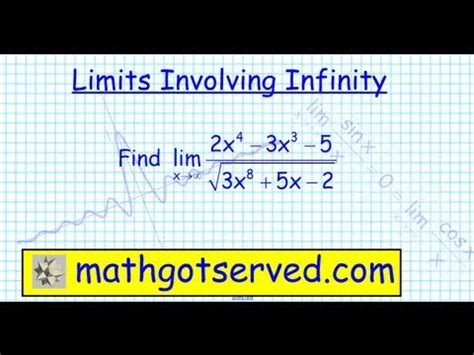 Limit, mathematical concept based on the idea of closeness, used primarily to assign values to certain functions at points where no values are defined, in such a way as to be consistent with nearby values. CU2L2a Limits Involving infinity 2 2 | Fun math