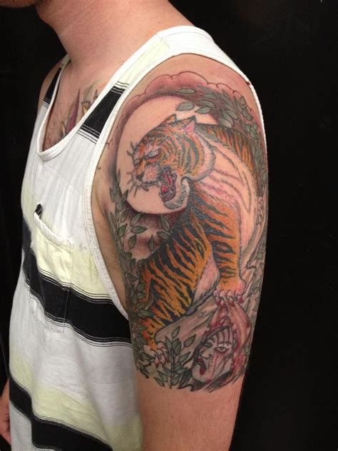 If you don't have a tiger. Jeffery Page #tattoo #Traditional #tiger #head #japanese California Gold Tattoo Los Angeles, CA ...
