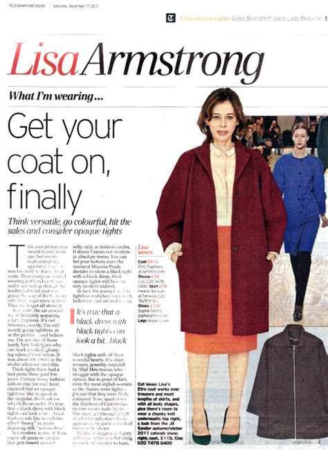 Lisa armstrong is a british author and journalist. News | Sophie Gittins | Page 20
